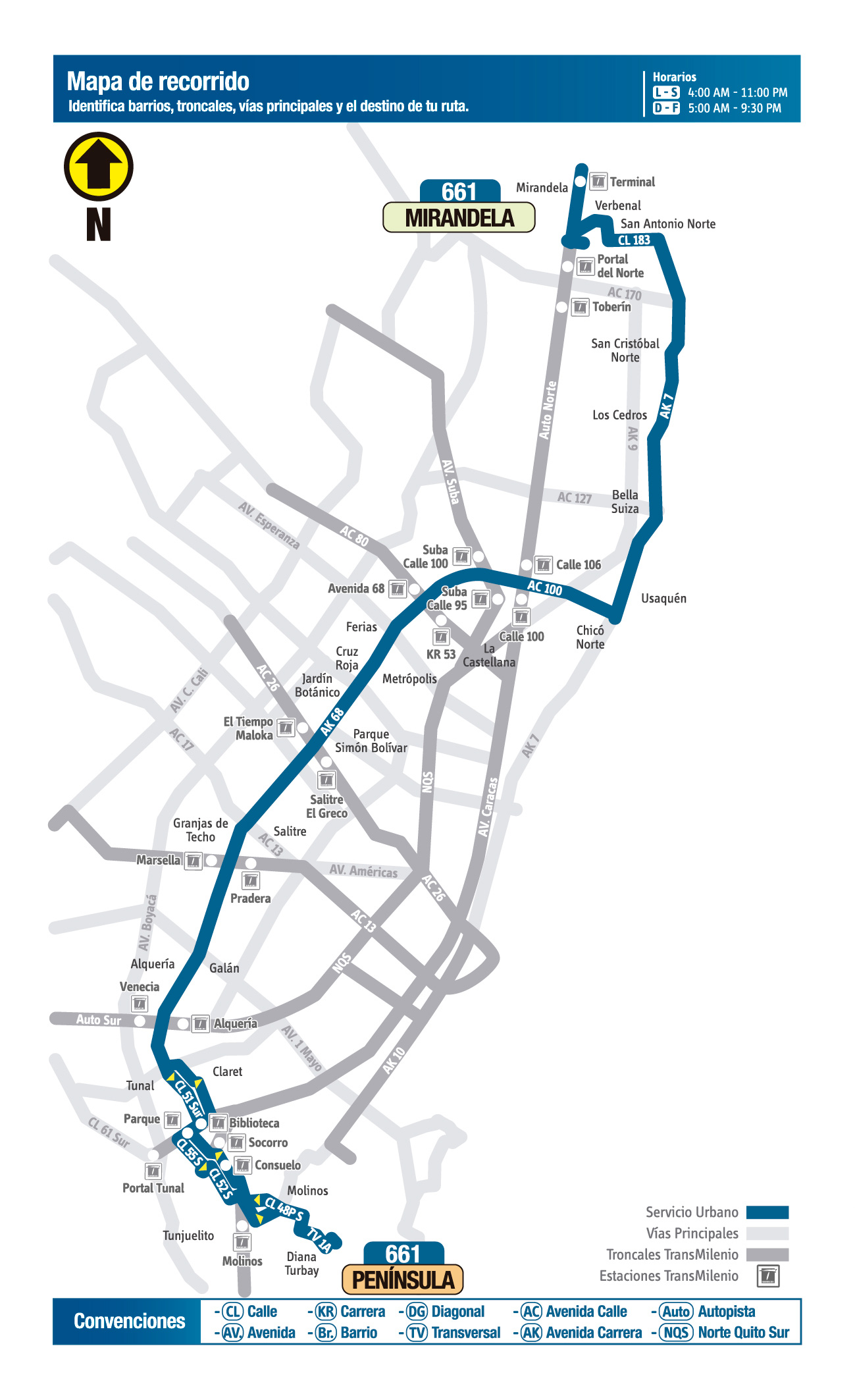 94 Bosa San Diego Suba Corpas Sistema de Transporte Público de