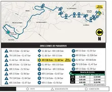 Por intervenciones  en la vía a partir  del 26 de julio de 2016  la ruta alimentadora 13-6 Portal 20 de Julio Juan Rey modifica temporalmente su recorrido, Se reubican dos paraderos  uno en la KR 13 B Este - CL 68 Sur  y el otro en la CL 70 Sur- KR