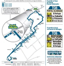 Nueva parada del TC6 en la zona  de alimentadores del portal Eldorado