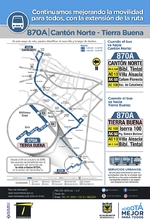  870A Cantón Norte Tierra Buena extiende su recorrido en el  sector de Tierra Buena