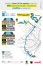 Ruta zonal 806 extiende su recorrido en Engativá Centro